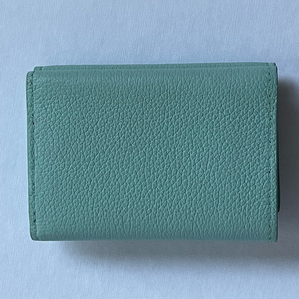 Louis Vuitton LockMini Wallet Mint Green Calf Leather Silver LV Hardware M68481 - Picture 7 of 16